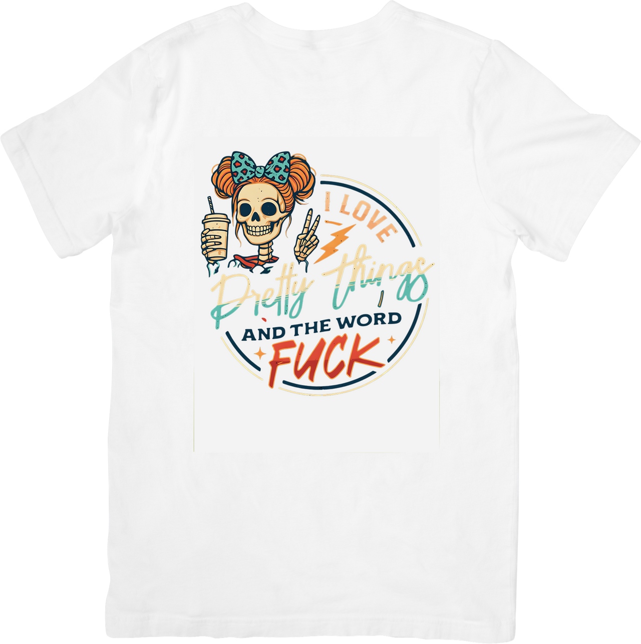 Pretty Things and Skull Girl T-Shirt | Minimalist Boho Graphic Tee | Dark Aesthetic Gift