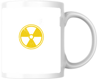 Thumbnail for Radioactive Symbol Mug | Distressed Yellow Nuclear Sign Coffee Mug | Geek Science Gift