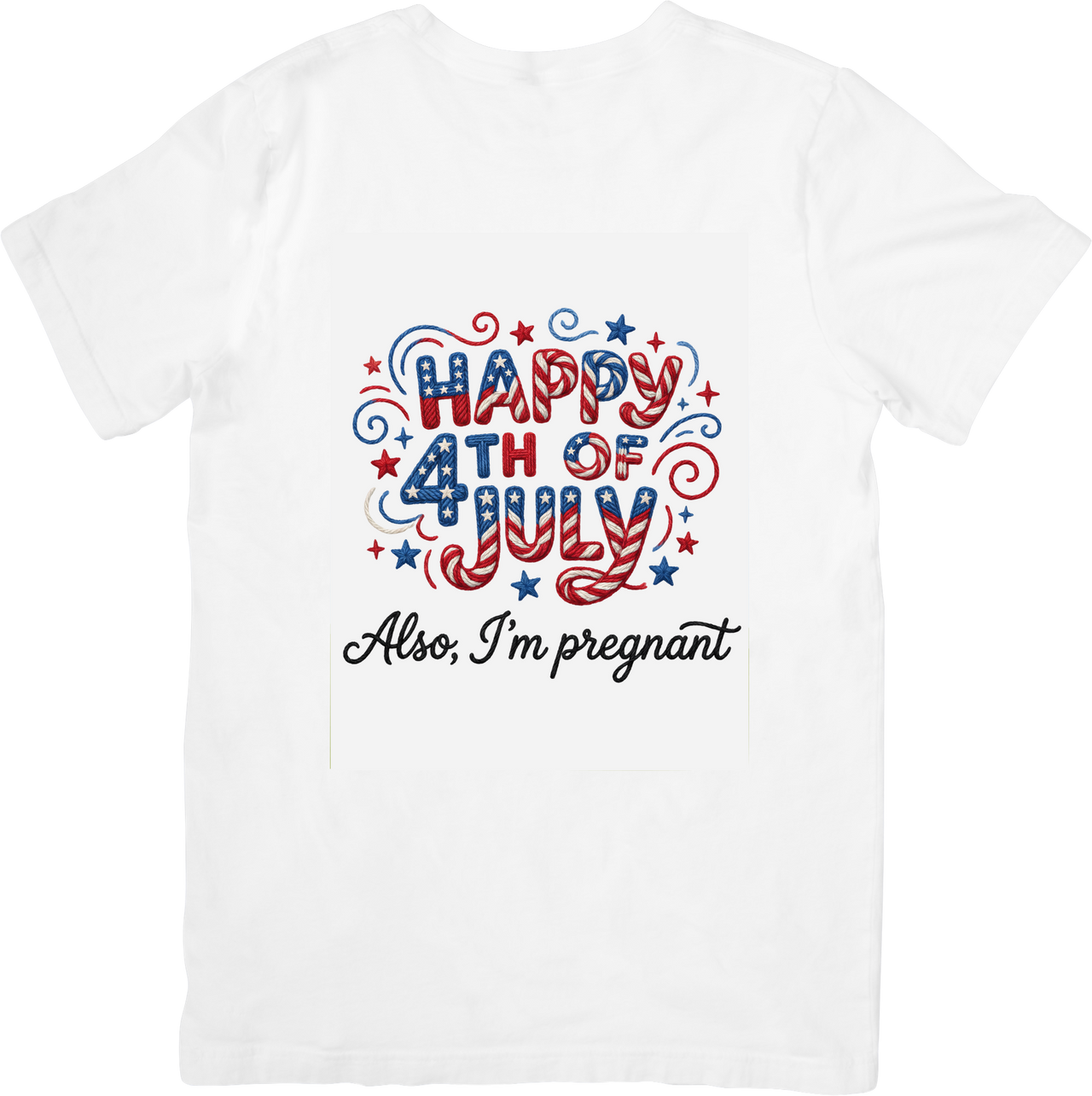 Patriotic Pregnancy T-Shirt | Fourth of July Baby Announcement Tee | Baby Shower Gift