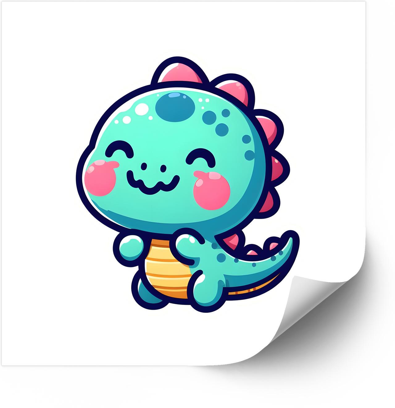 Baby Dinosaur Sticker | Minimalist Kawaii Dino Vinyl Decal
