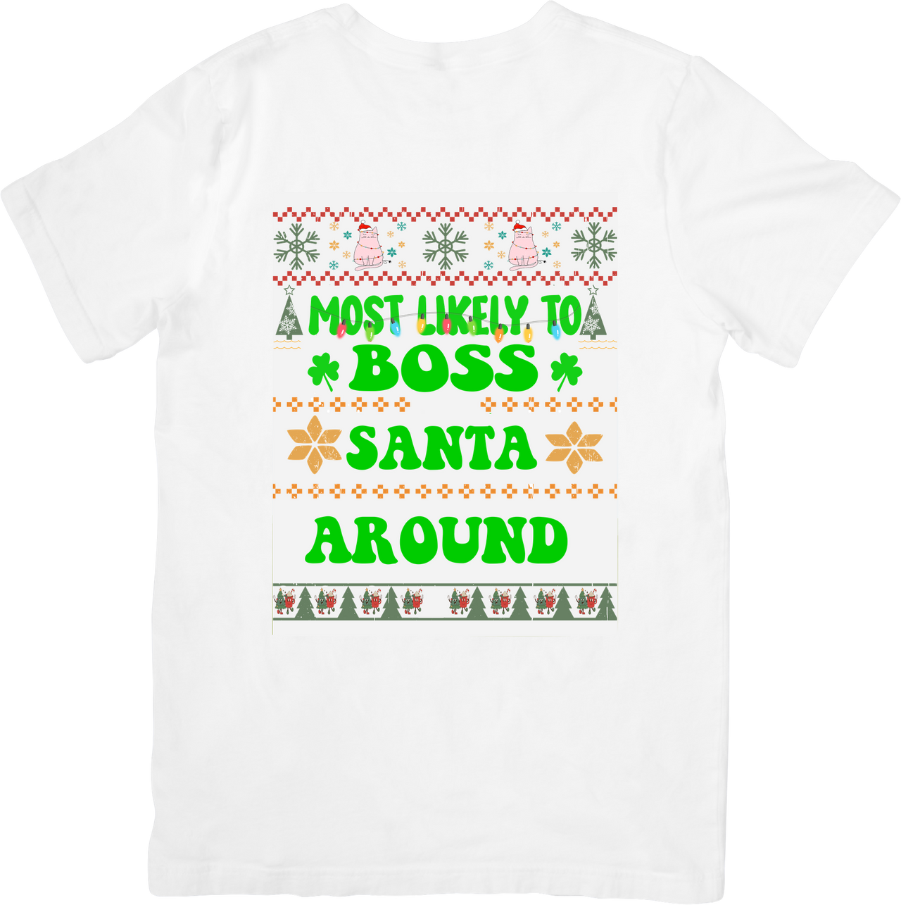 Boss Santa T-Shirt | Dry Humor Christmas Graphic Tee | Holiday Family Gift