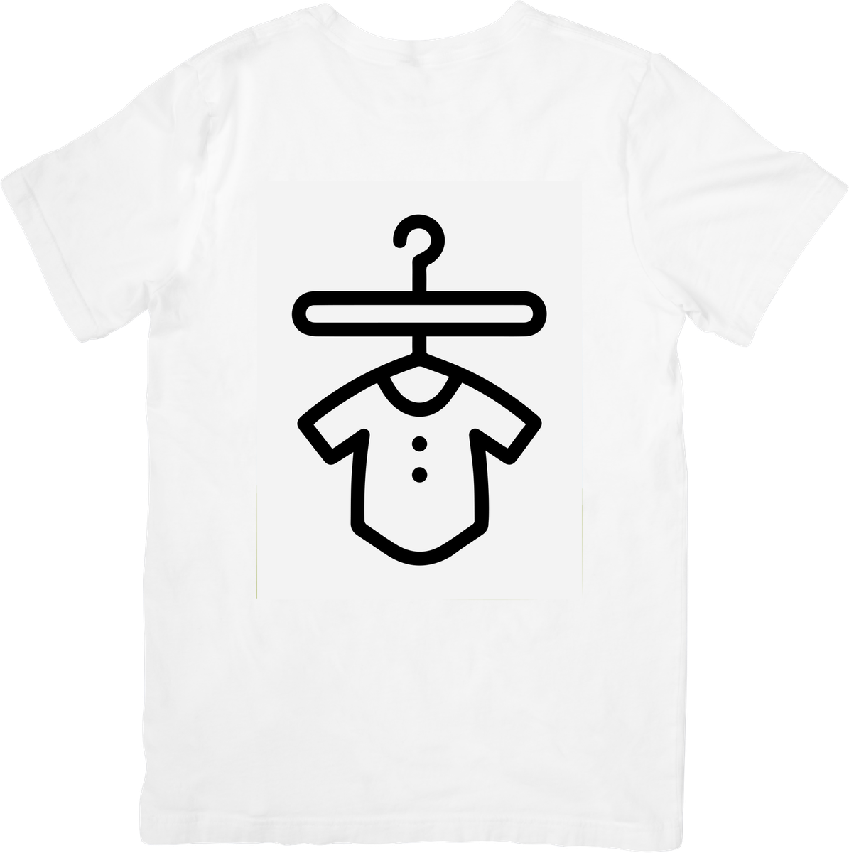 Clothes On Hanger T-Shirt | Minimalist Laundry Icon Graphic Tee | Simple Line Art Gift