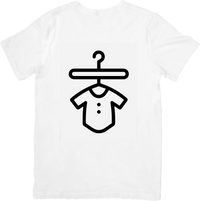 Thumbnail for Clothes On Hanger T-Shirt | Minimalist Laundry Icon Graphic Tee | Simple Line Art Gift