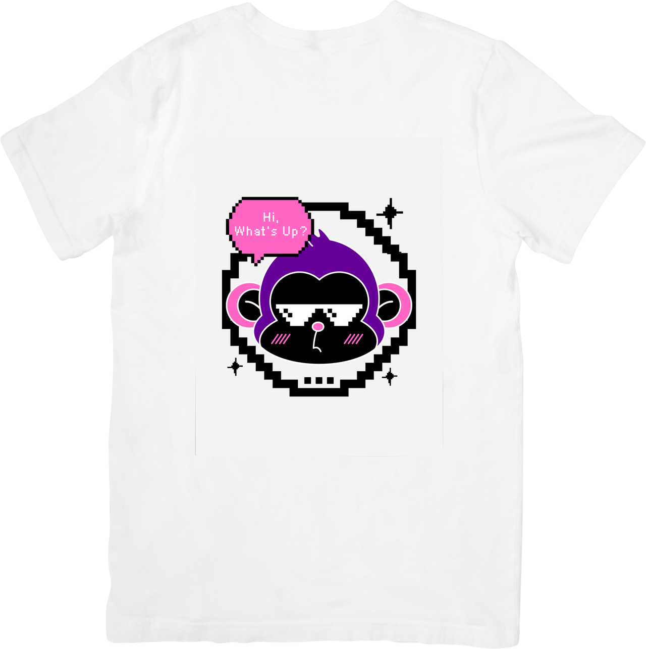 Pixel Monkey T-Shirt | Retro Y2K Graphic Tee | Nostalgia Gift