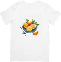 Thumbnail for Bowl Of Oranges T-Shirt | Watercolor Citrus Fruit Graphic Tee | Kitchen Foodie Gift