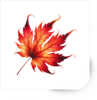 Thumbnail for Autumn Maple Leaf Sticker | Red Orange Fall Foliage Vinyl Decal | Nature Lover Gift