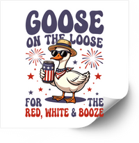 Thumbnail for Goose on the Loose Sticker | Patriotic Fourth of July Vinyl Decal