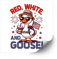 Thumbnail for Patriotic Goose Sticker | Minimalist Fourth of July Vinyl Decal