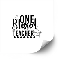 Thumbnail for Blessed Teacher Sticker | Minimalist Teacher Appreciation Vinyl Decal