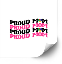 Thumbnail for Proud Mom Autism Awareness Sticker | Bold Advocacy Vinyl Decal