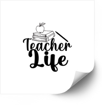 Thumbnail for Teacher Life Sticker | Minimalist Apple Books Vinyl Decal