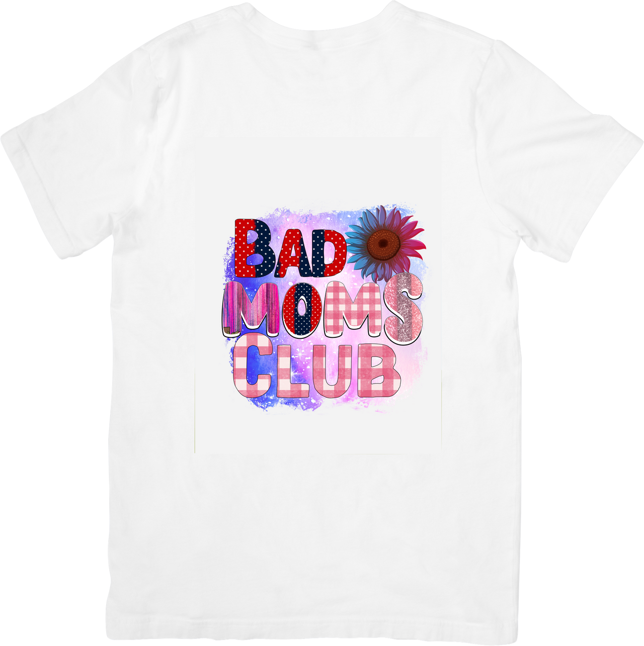 Bad Moms Club T-Shirt | Boho Sunflower Retro Graphic Tee | Mom Gift