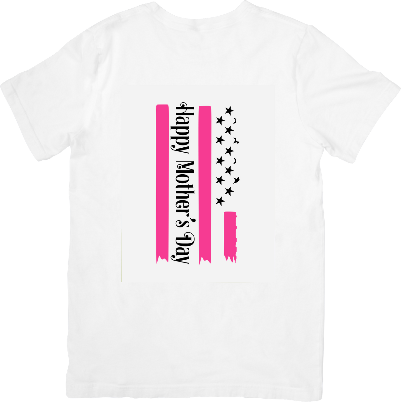 Happy Mothers Day Flag T-Shirt | Patriotic Floral Graphic Tee | Mothers Day Gift