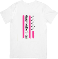 Thumbnail for Happy Mothers Day Flag T-Shirt | Patriotic Floral Graphic Tee | Mothers Day Gift