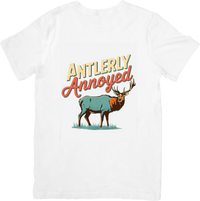 Thumbnail for Annoyed Elk T-Shirt | Dry Humor Vintage Deer Graphic Tee | Hunting Enthusiast Gift