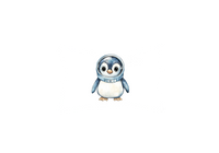 Thumbnail for Astronaut Penguin Throw Pillow | Cute Space Penguin Decorative Pillow | Kids Room Gift